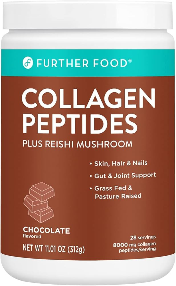 Further Food Chocolate Collagen Peptides Powder, Grass-Fed Pasture-Raised Hydrolyzed Type 1 & 3 P... | Amazon (US)