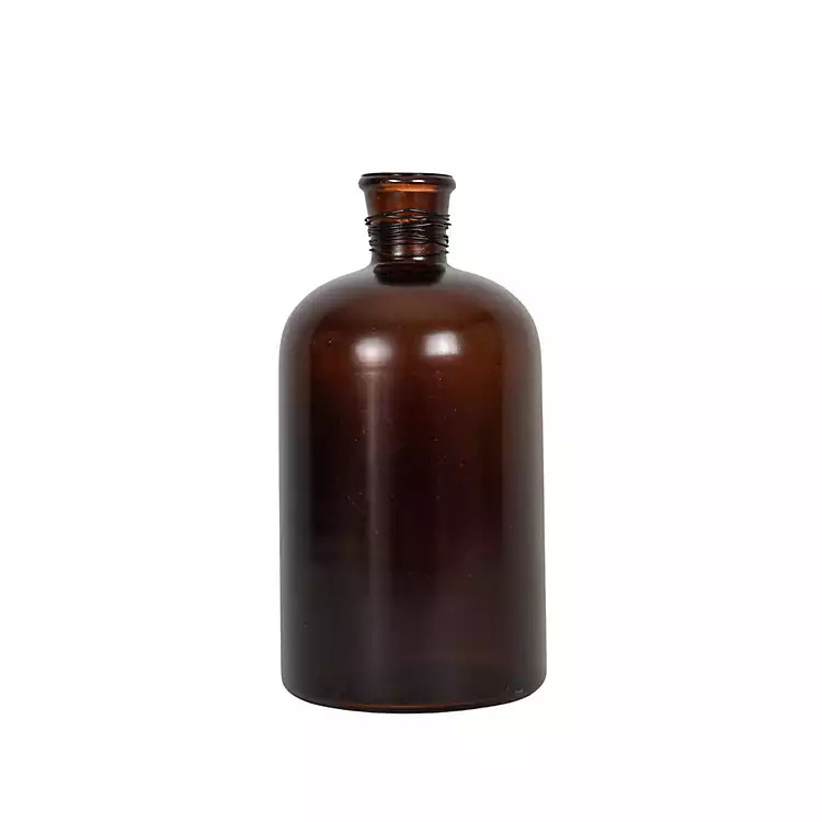 New! Amber Glass Wrapped Neck Bottle Vase | Kirkland's Home