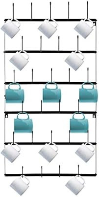 Sorbus Mug Rack Cup Holder - Wall Mounted Home Storage Mug Hooks with 6-Tier Display Organizer fo... | Amazon (US)