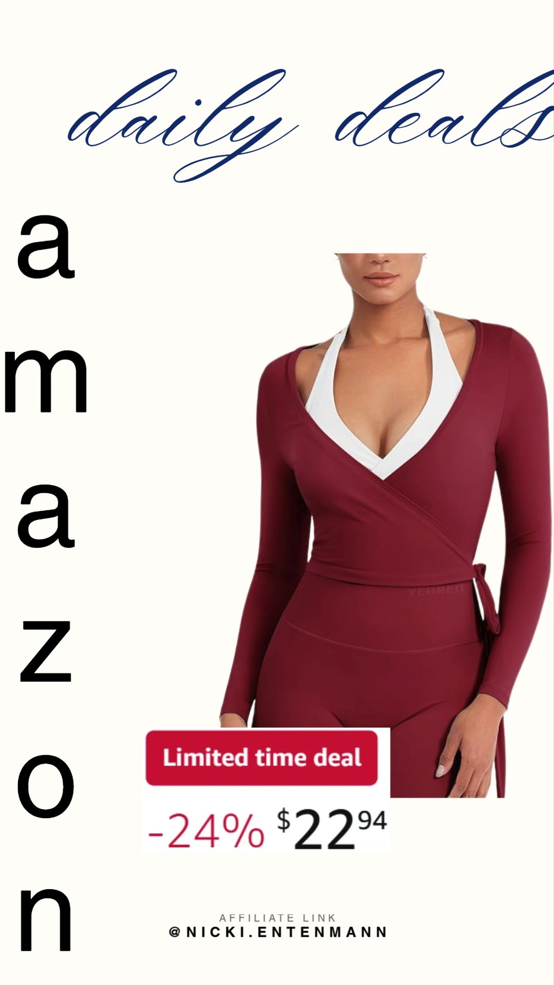 Stay stylish and comfortable with Womens Pilates Wrap Top Tie Workout Shirt. Perfect for layering or solo wear, this versatile piece brings chic flair and ease to every active or casual look. #pilatestop #wraptop #workoutshirt #activewear #athleisure #fitnessgear #casualstyle #streetstyle #shoppinghaul #modernliving 👕✨🧘‍♀️ 

 #LTKootd #LTKActive #LTKSaleAlert
