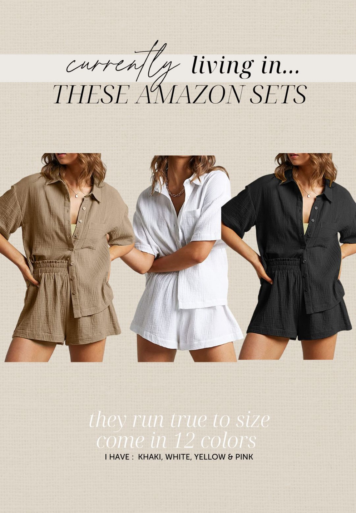 Living in these amazon sets for the summer 🤍 under $35 and TTS #gauzeset #summerset #summerstyle #summerfashion #amazonfashion #amazonfind #coverup #resortwear #vacation #miami #30A #beach #loungewear 

#LTKstyletip #LTKunder50 #LTKFind