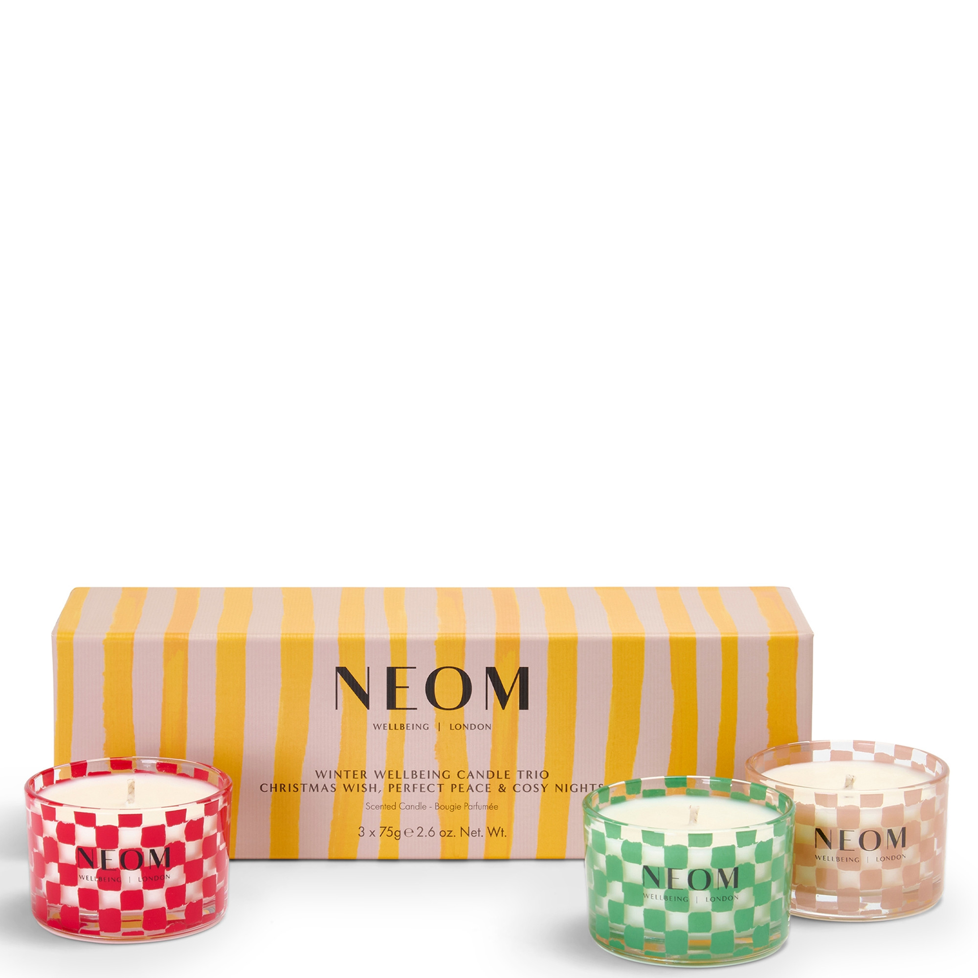 NEOM Winter Wellbeing Candle Trio (Worth £60) | LOOKFANTASTIC | Look Fantastic (UK)