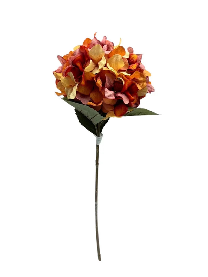 26-inch Artificial Silk Orange Hydrangea Long Stem, for Indoor Use, by Better Homes & Gardens | Walmart (US)
