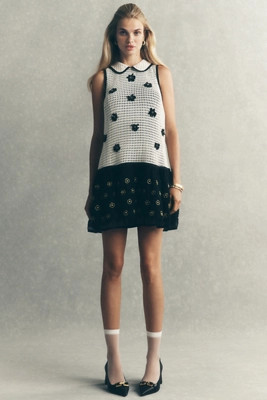 Maeve Sleeveless Embellished Drop-Waist Mini Dress | Anthropologie (US)