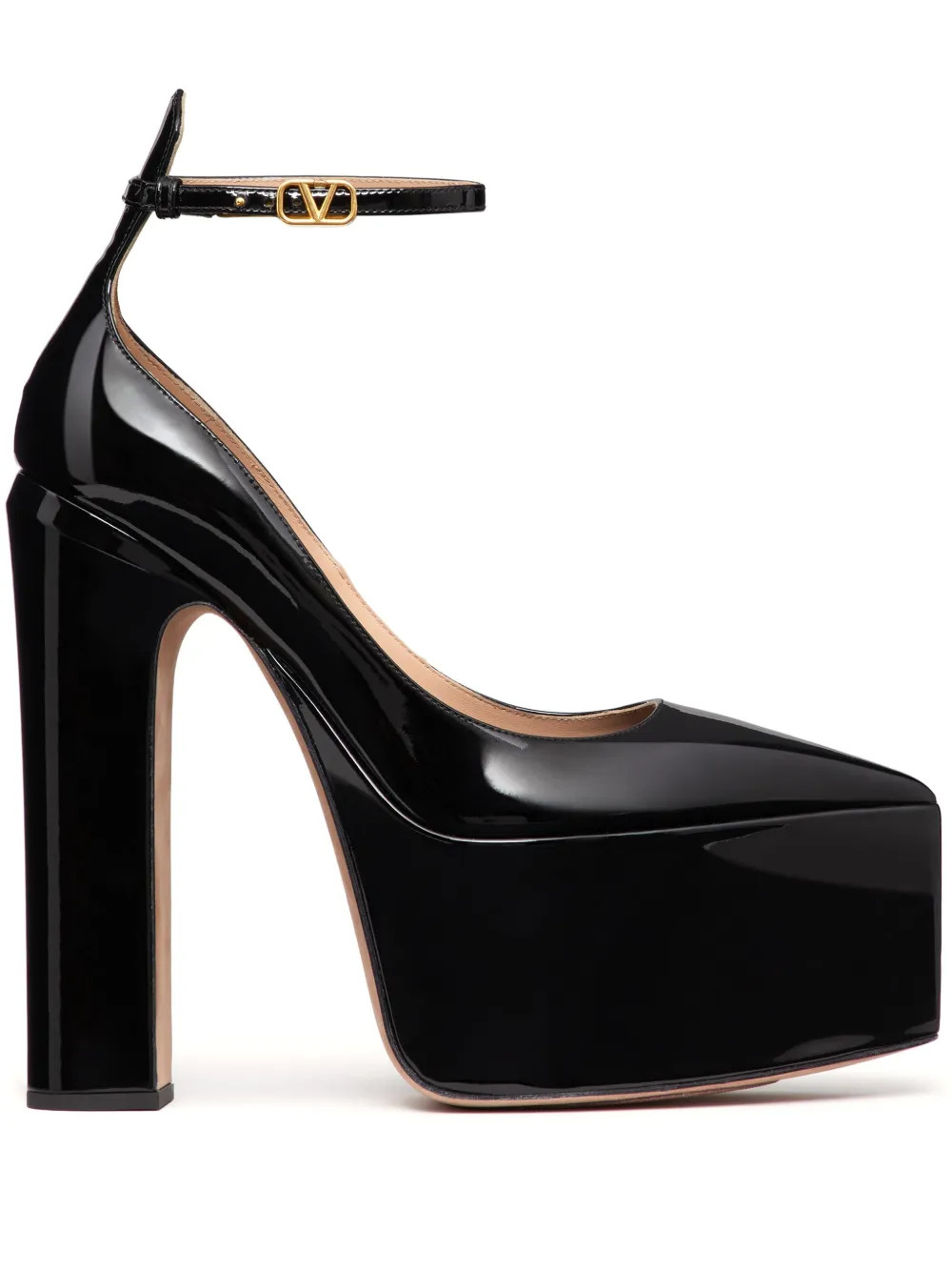 Valentino Garavani Tan-Go 165mm Platform Pumps | Black | FARFETCH | Farfetch Global