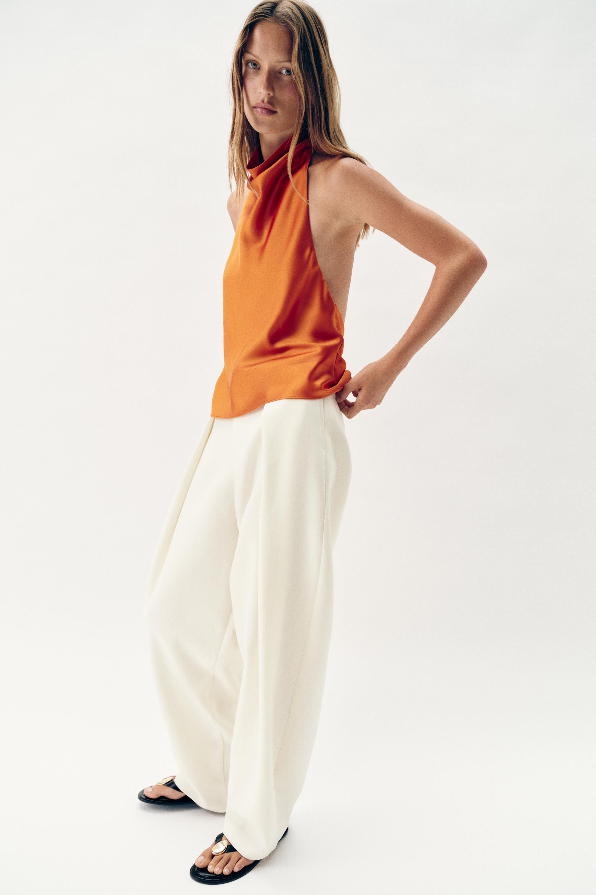 SATIN HALTER TOP | Zara UK