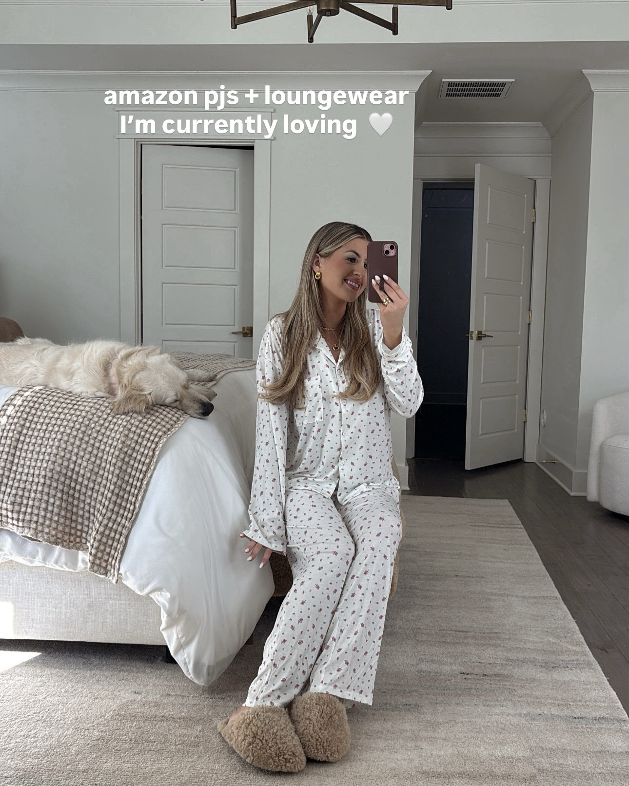 Amazon lounge + pajamas I’m loving! I am a M/L and wearing a large in all of these bc I like my pajamas on the extra comfy size 🩷🫶🏼 

#LTKmorningroutine #LTKootd #LTKValentine