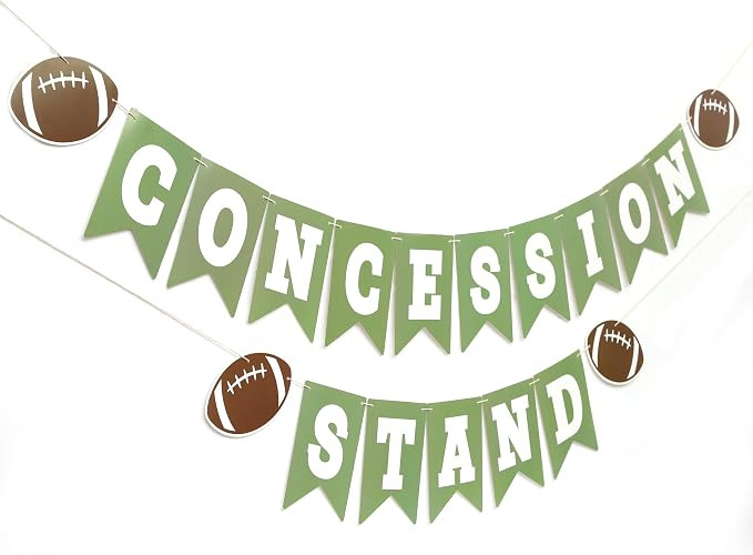 Concession Stand Football Banner,Football 1st/First Birthday Decoration | Amazon (US)