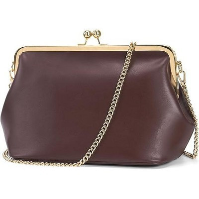 Women's Kiss Lock Crossbody Bag PU Medium Handbags Kiss Clasp Crossbody Shoulder Bags | Target