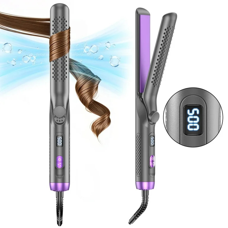 NEXPURE Airflow Styler Curling Iron, Flat Iron Hair Straightener and Curler 2 in 1, Ionic Curling... | Walmart (US)
