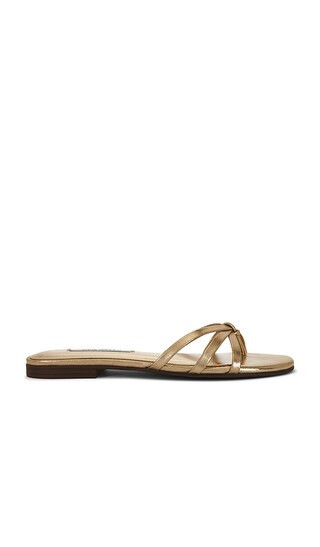 Steve Madden Calissi Sandal in Metallic Gold. - size 6 | Revolve Clothing (Global)