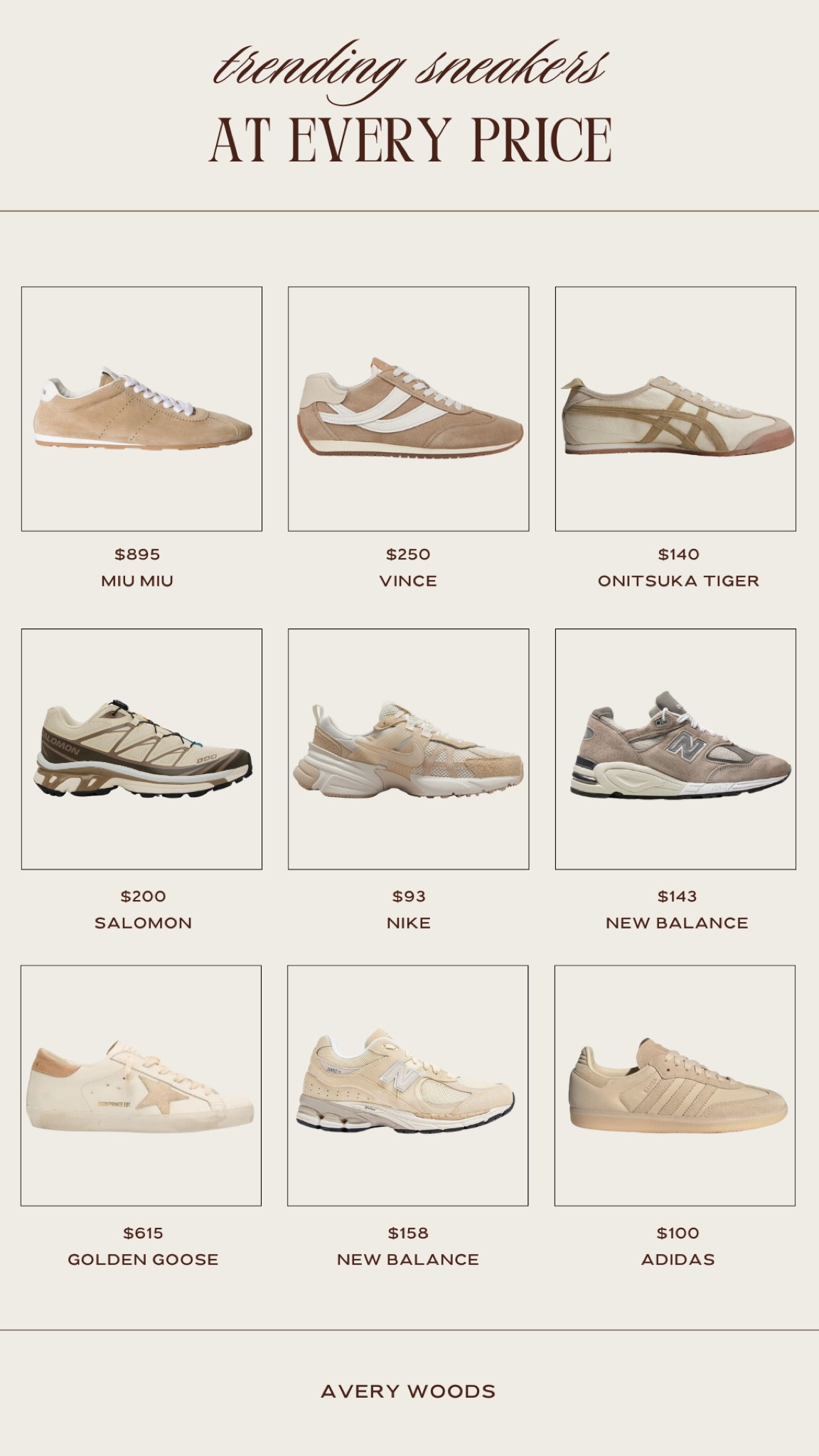 Trending sneakers at every price 🤍 loving these neutral sneakers for all budgets

#LTKFindsUnder100 #LTKStyleTip #LTKShoeCrush