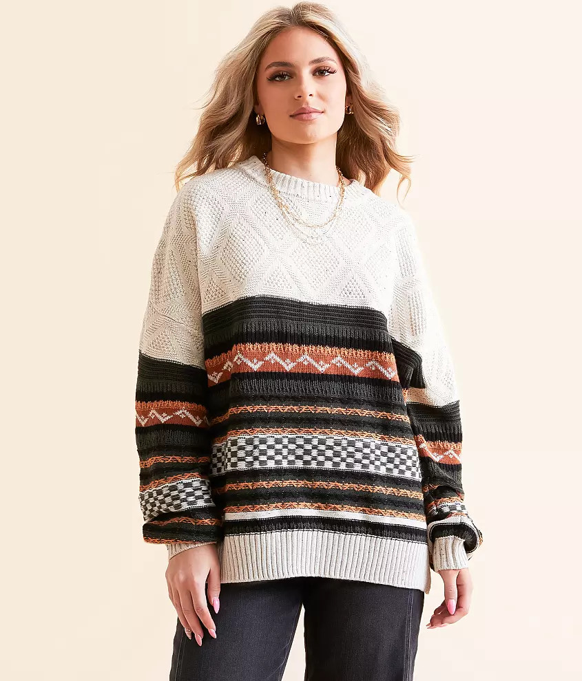 Jacquard Oversized Sweater | Buckle