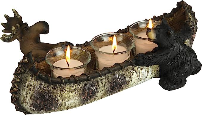 Rivers Edge Products Candle Holder - Bear and Moose | Amazon (US)