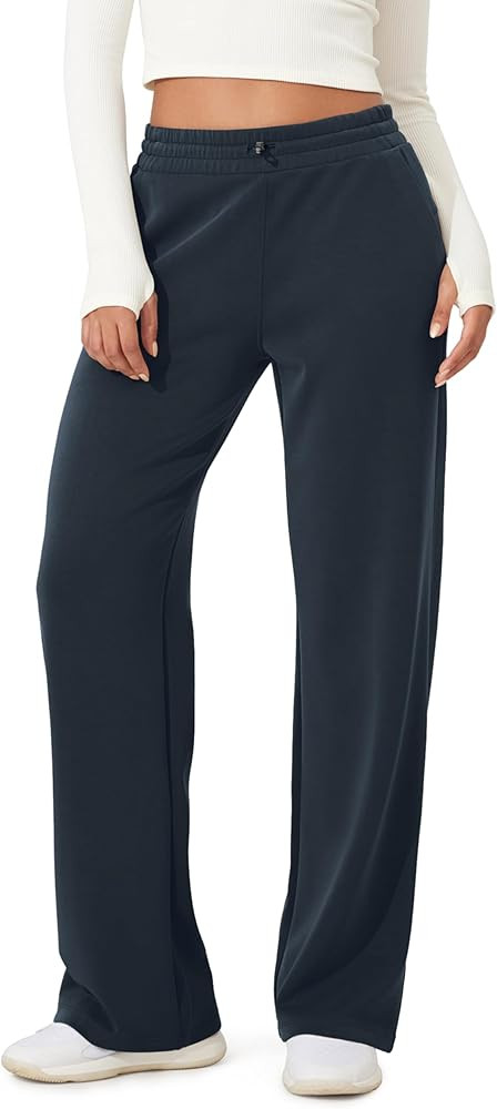 ODODOS Women's Modal Soft Wide Leg Pants with Pockets Adjustable Shockcord High Waist Casual Loun... | Amazon (US)