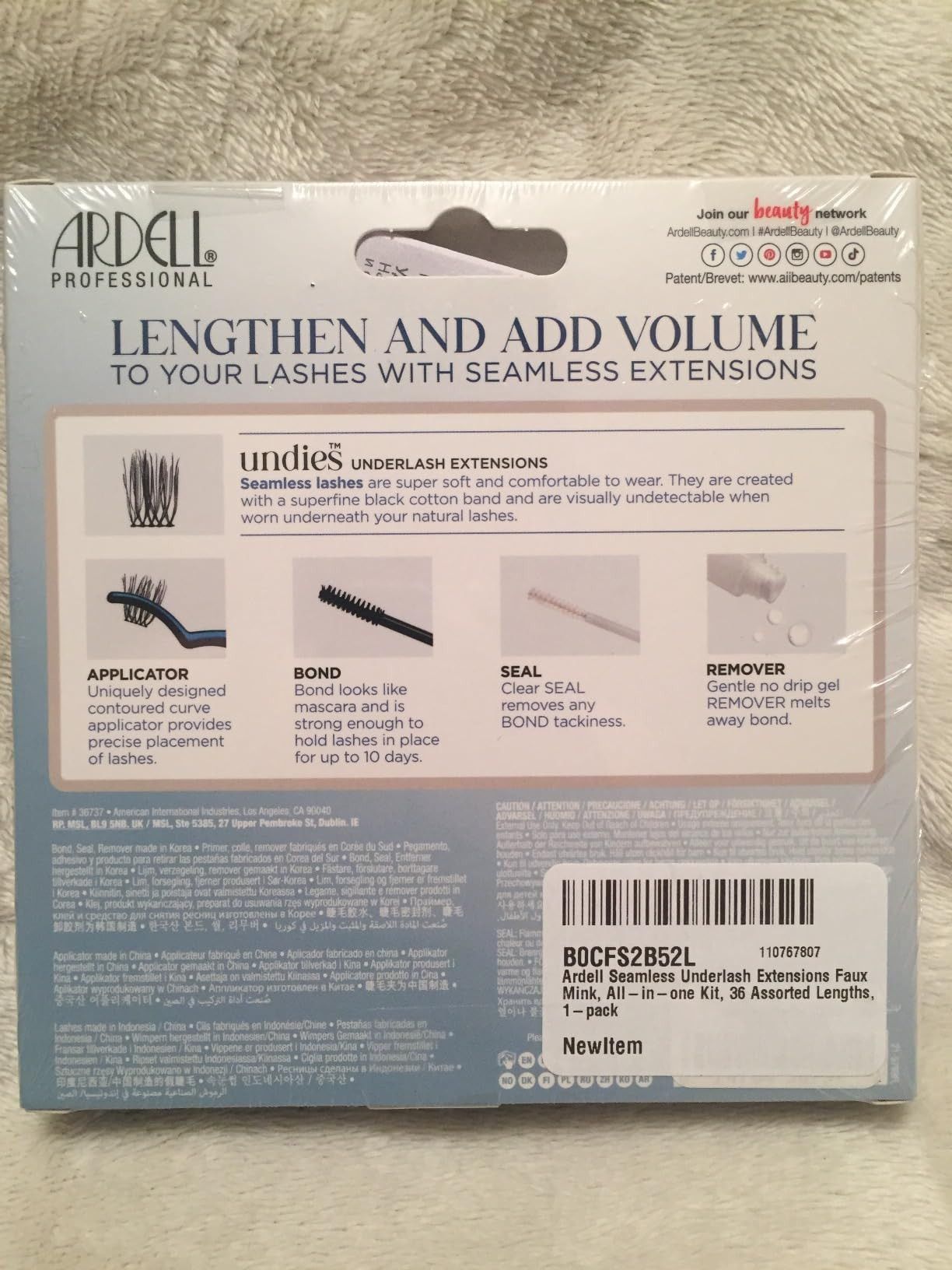 Ardell Seamless Extensions Refill Kit, Wispies, 32 Assorted Lengths, Customizable DIY Underlash C... | Amazon (US)