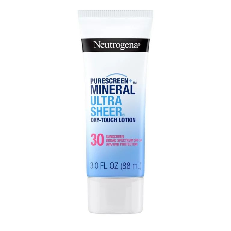 Neutrogena UltraSheer Dry-Touch Mineral Sunscreen Lotion, SPF 30, 3 fl oz | Walmart (US)