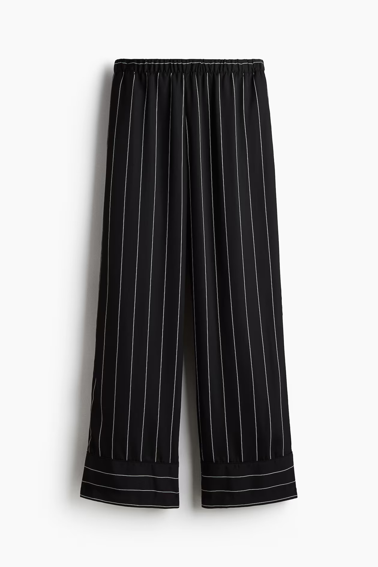 - Loose-fit twill trousers - Black/Pinstriped - Ladies | H&M GB | H&M (UK, MY, IN, SG, PH, TW, HK)