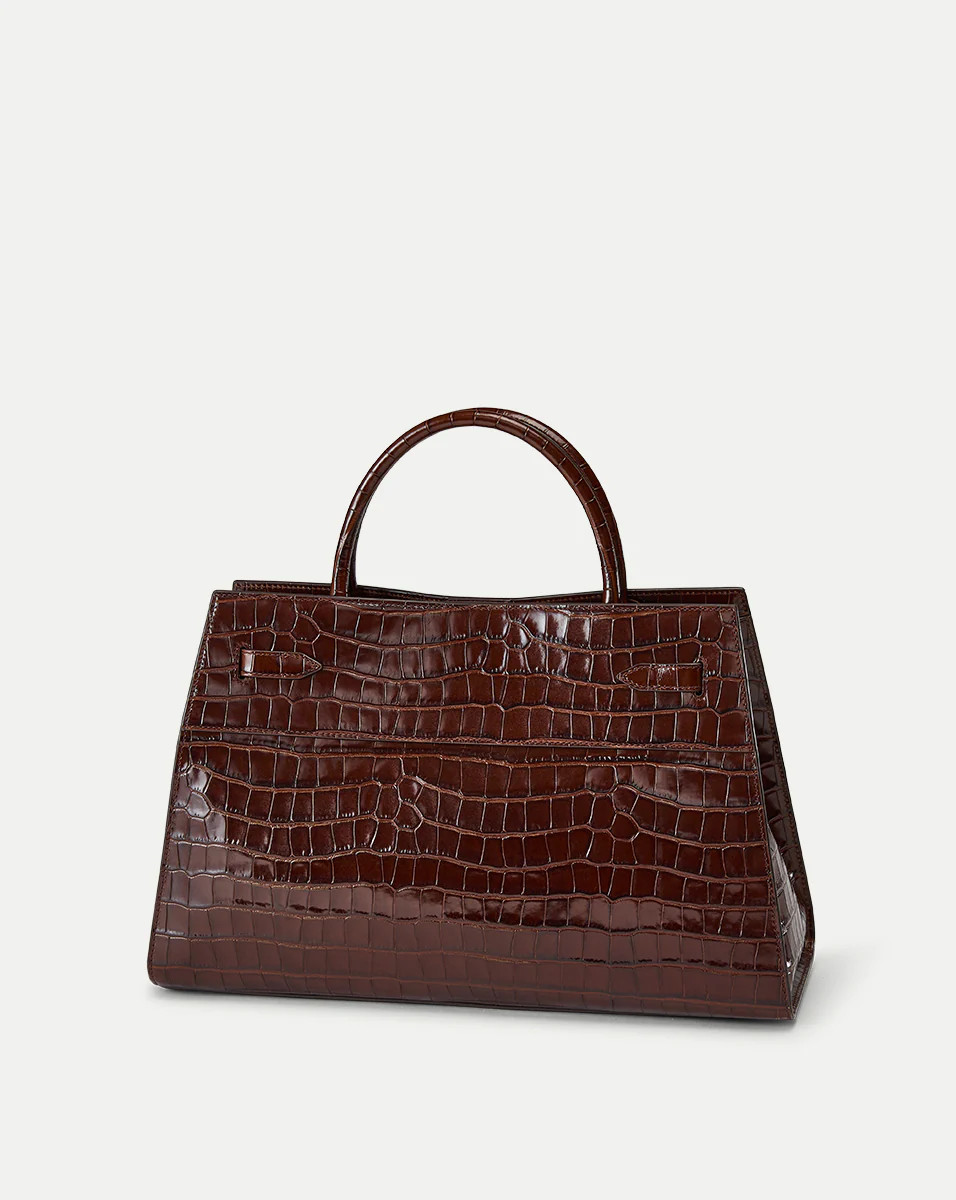 Large Croc-Embossed Veronica Beard Dash Bag | Veronica Beard