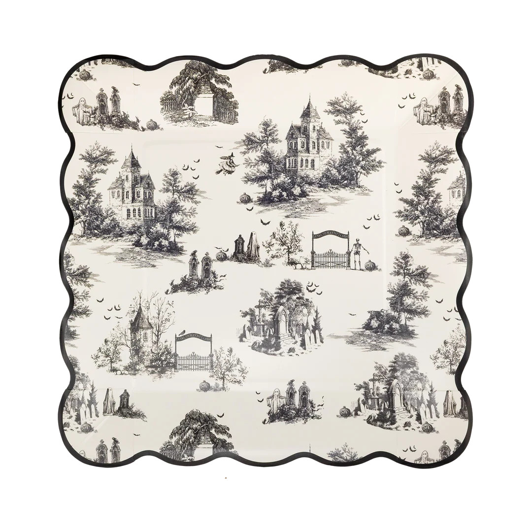 Halloween Toile 9" Plate | My Mind's Eye