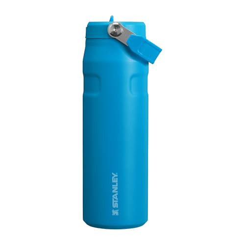 Stanley IceFlow Flip Straw 2.0 Water Bottle 24 OZ | Built-In Straw with Larger Opening | Lightweight & Leak-Resistant | Insulated Stainless Steel | BPA-Free | Azure | Amazon (US)