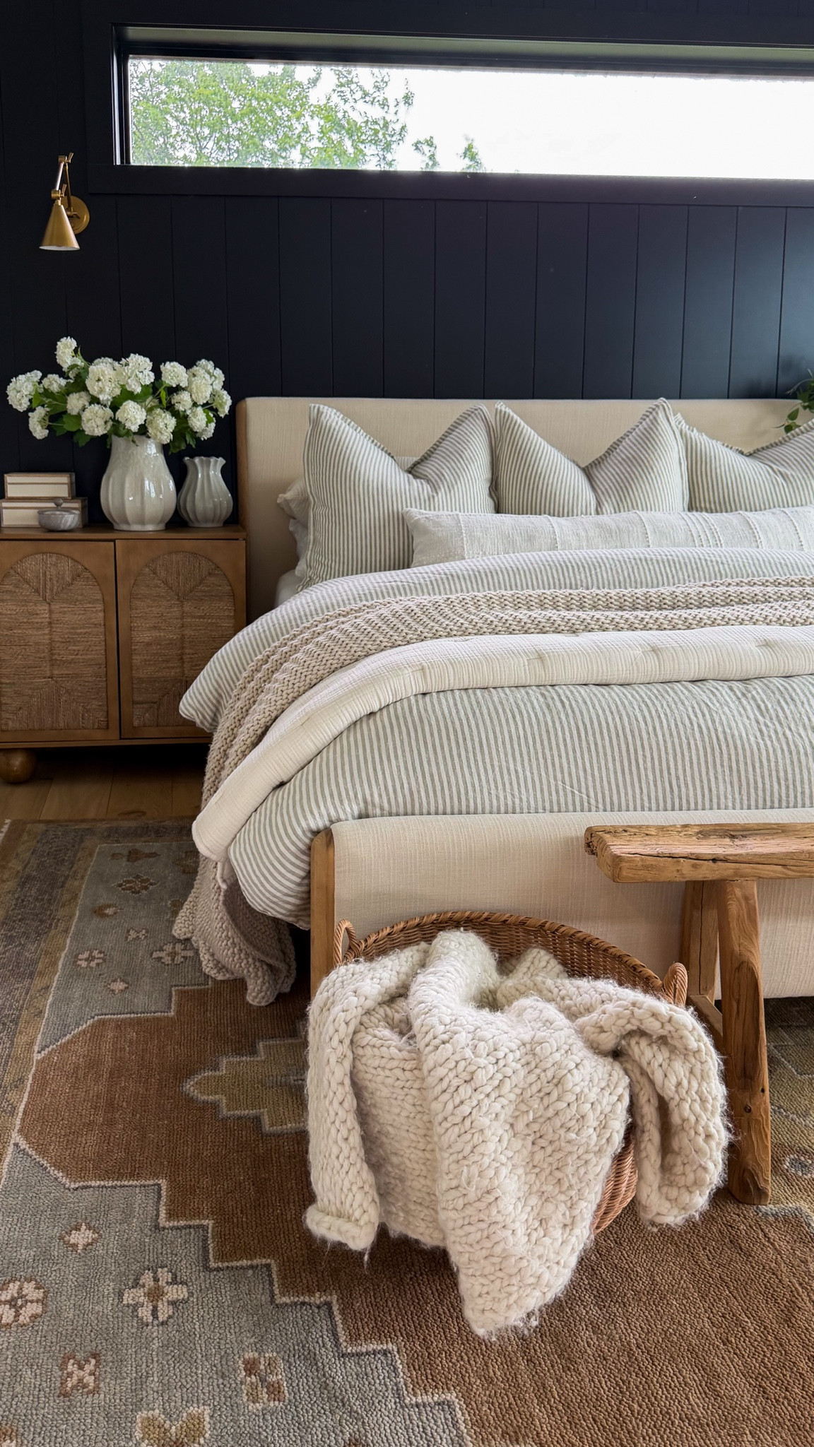 Soft summer bedding is officially back 🌿☁️ I wanted this bedroom to feel light, airy, and calming for the season, and this new striped European linen duvet set from @Quince  is everything. I layered the Willowleaf + White Stripe duvet with the matching euro shams and the Airy Gauze Dream Quilt Set in Undyed for that relaxed, luxury hotel bedding look I love so much.

The upholstered + wood bed and our 9x12 Chloe wool rug are both from Quince too, and they make the whole space feel warm, elevated, and timeless. If you love neutral bedroom decor, layered bedding, soft organic textures, and cozy modern bedroom styling…this combo is SO good.

summer bedding, linen duvet cover, striped bedding, neutral bedroom decor, luxury bedding, airy gauze quilt, hotel style bedding, cozy bedroom inspiration, modern organic bedroom, upholstered bed, wool rug, layered bedding, soft neutral bedroom, designer inspired bedroom, Quince bedding, bedroom refresh, calming bedroom ideas, minimalist home decor

#quincepartner

#LTKHome #LTKmomlife #LTKdayinmylife