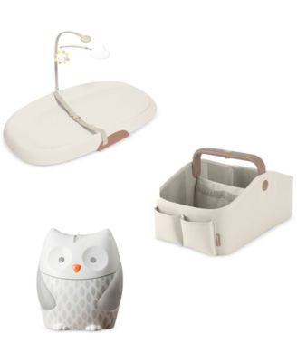 Skip Hop Moonlight Melodies Owl Nightlight Soother Nursery Style Light Up Diaper Caddy Nursery Style Wipe Clean Changing Pad | Macy's