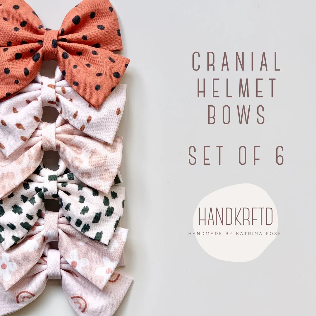 Daydreamer Collection MULTIPACK  6 Cranial Helmet Bows - Etsy | Etsy (US)