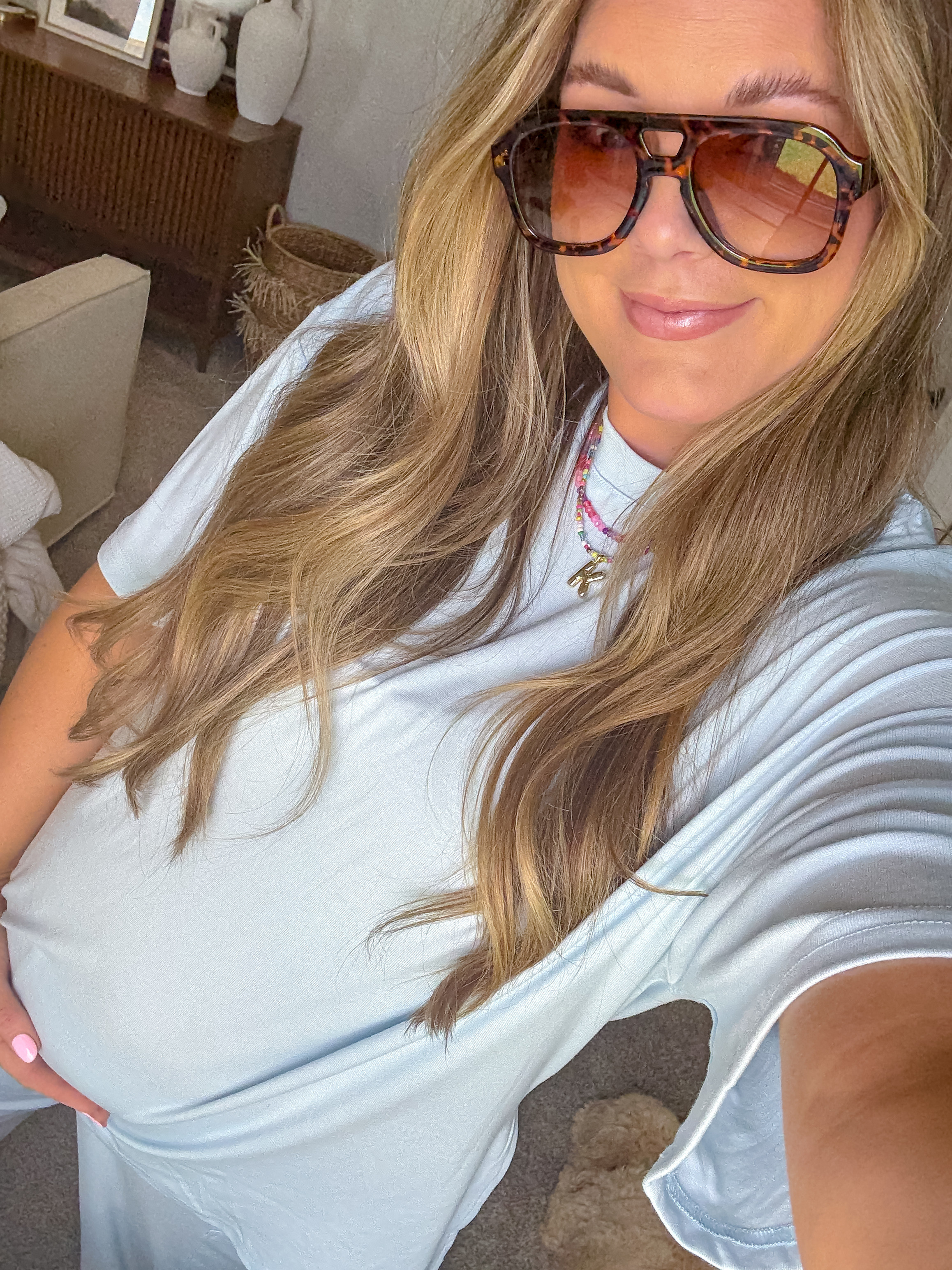 The best lounge set (pregnant or not!) so comfy & does not cling to you either. Comes in so many colors as well!🩵     

 #LTKActive #LTKFindsUnder50 #LTKBump