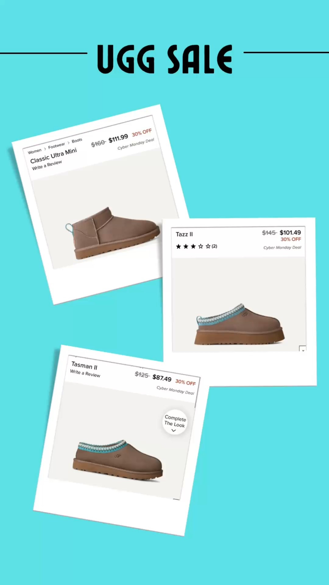 UGG Best Sellers on Sale

UGG just marked down some of their most popular styles — and these deals are too good to miss. The Classic Ultra Mini, Tazz, and Tasman II are all on Cyber Monday pricing, with select colors up to 30% off. These iconic silhouettes sell out every single year and rarely stay in stock once they’re discounted. Whether you’re grabbing a cozy pair for yourself or gifting someone the trendiest slippers and boots of the season, now is the time to snag them. I’ve linked all the bestselling UGGs currently on sale so you can shop the exact styles before sizes disappear.

#LTKSaleAlert #LTKCyberWeek #LTKGiftGuide