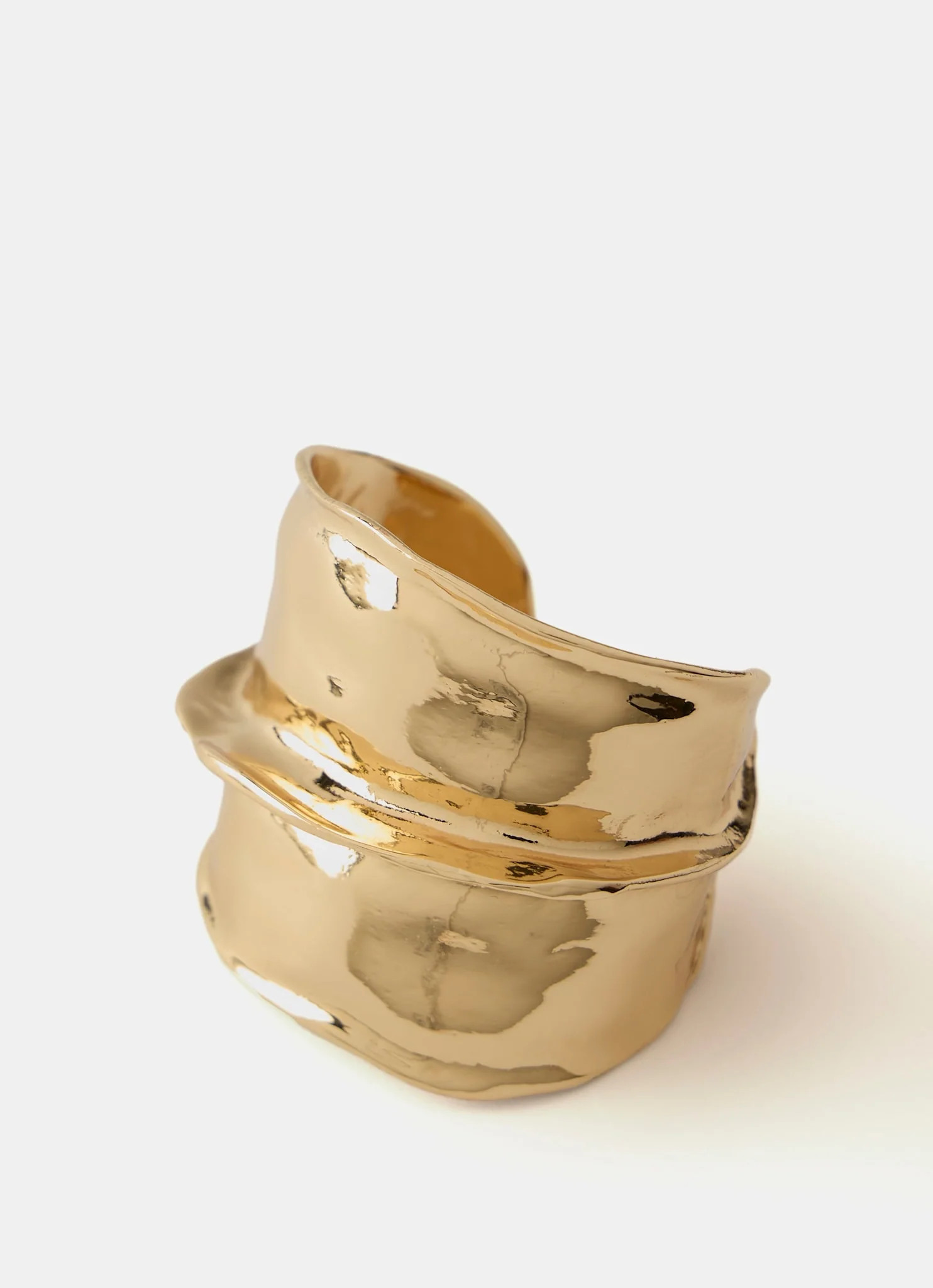 Gold Tone Chunky Cuff Bracelet | Mint Velvet
