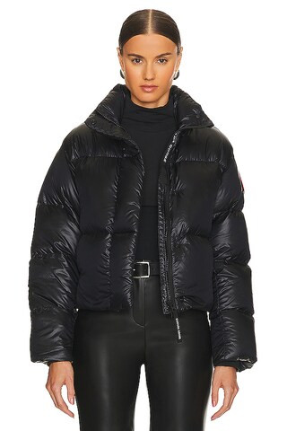 Canada Goose Cypress Cropped Puffer in Black from Revolve.com | Revolve Clothing (Global)
