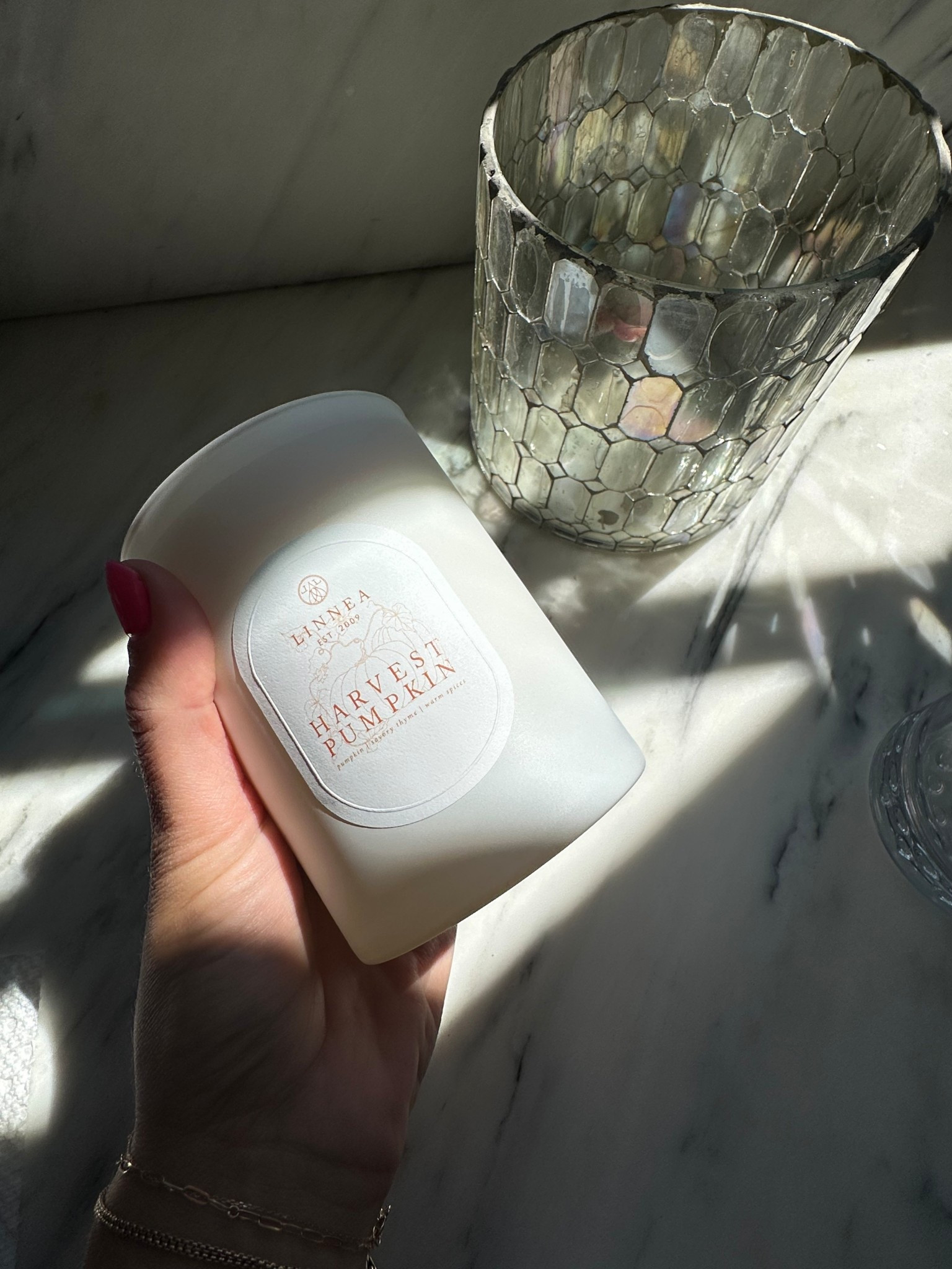 Pretty fall things for around the home. Pumpkin candle and glass hurricane from Terrain. 

#LTKSeasonal #LTKautumn #LTKHome