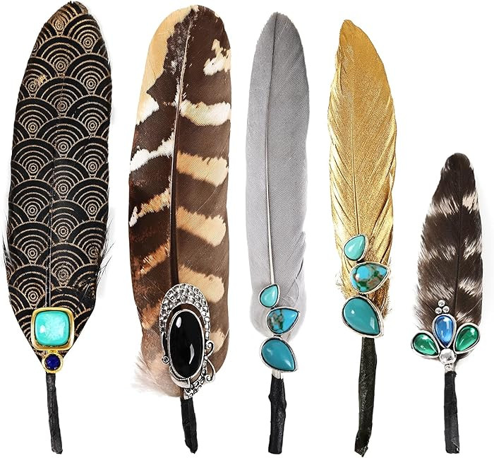 Hat Feathers for Cowboy Real Feathers with 3D Decoration for Women Men DIY Fedora,Cigar hat, and ... | Amazon (US)