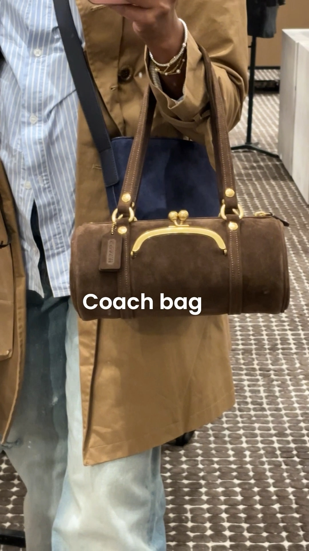 New spring coach bag barrel log style bag brown Easter bag #easter #coach #bag #spring #style #fashion #gift #nyc 

#LTKOver40 #LTKootd #LTKgrwm