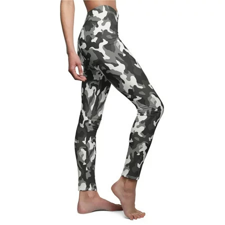 Black/Grey/White Camo Women s Casual Leggings - Camo Color Code 0055 | Walmart (US)