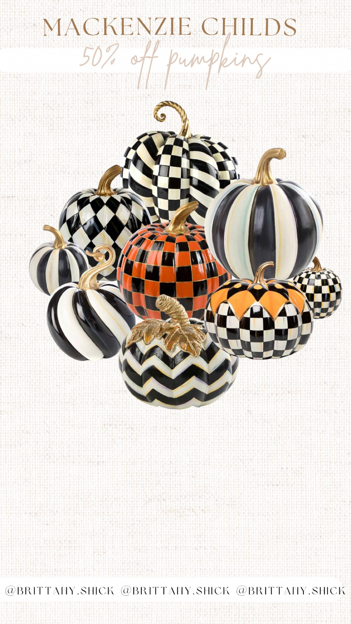 Mackenzie Childs 50% Off Pumpkins Halloween Sale Courtly Check 

#LTKsalealert #LTKhome #LTKSeasonal