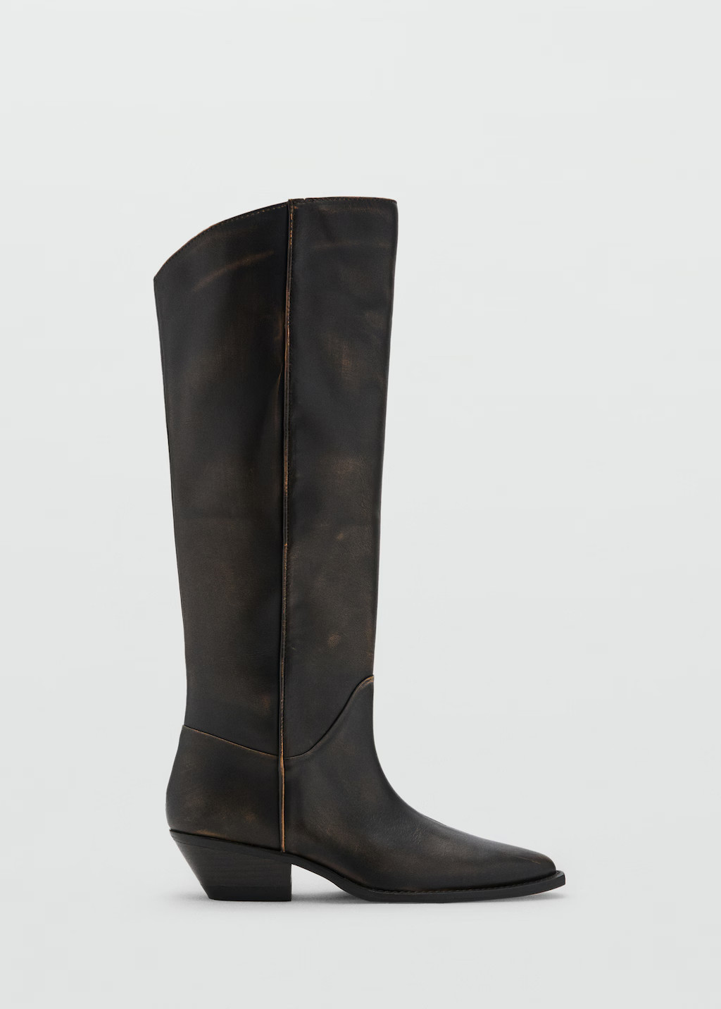 Worn-look leather boots | Mango (US/MX/AU)