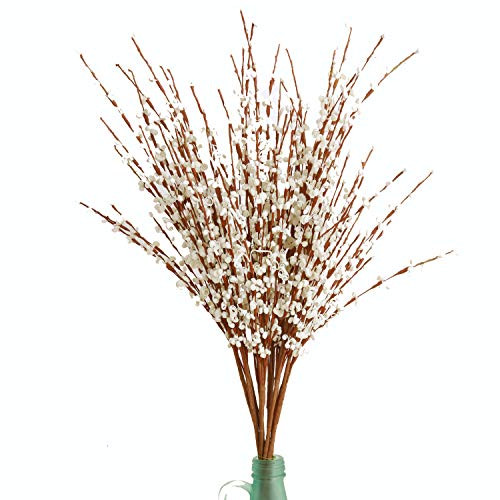 MISSWARM 10 Pieces 29.5" Long of Artificial Flowers Fake Flowers, White Artificial Flowers for We... | Amazon (US)