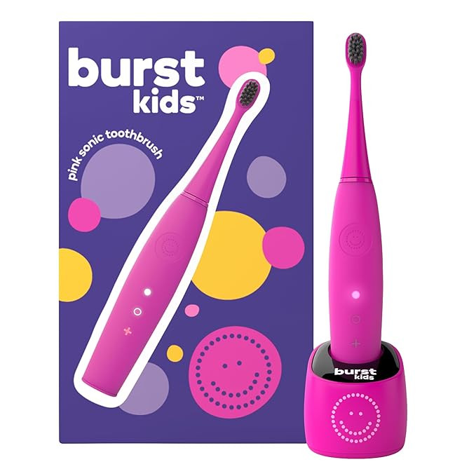 Burst Kids & Toddlers Electric Toothbrush (Pink) | Soft Bristles | Two Minute Timer | Rechargeabl... | Amazon (US)