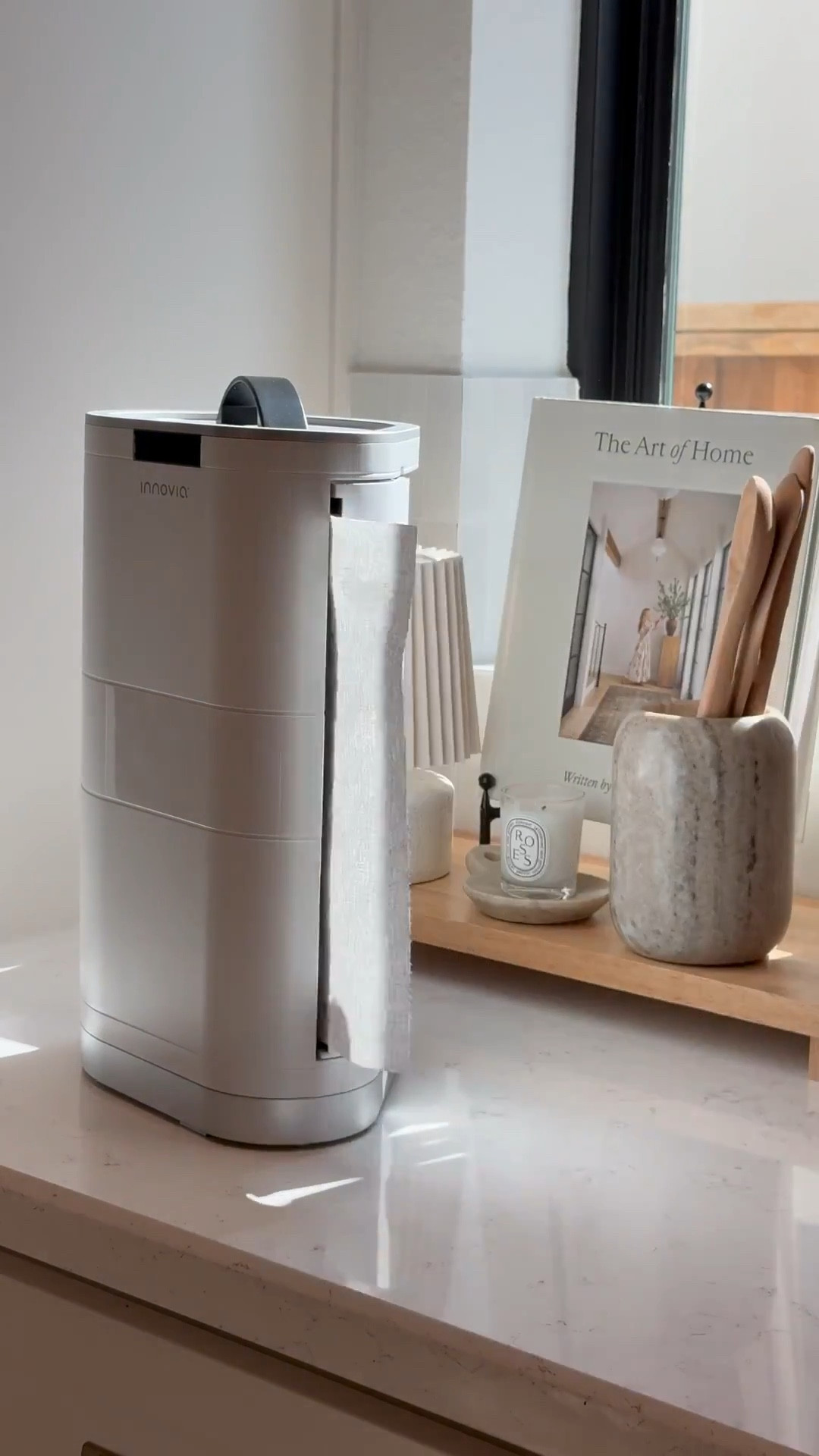 This touch-less paper towel dispenser is super easy to install, keeps your paper towel dust free, and is portable. It can be battery powered or with a power adapter! 

Shop below! 🤎


#LTKSaleAlert #LTKStyleTip #LTKHome