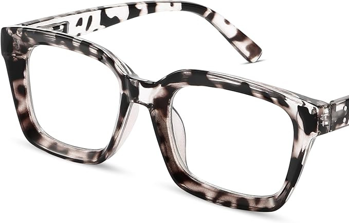 IBOANN Oversized Blue Light Glasses for Woman, Funky Fashion Glasses With Preppy Look, Reduce Scr... | Amazon (US)