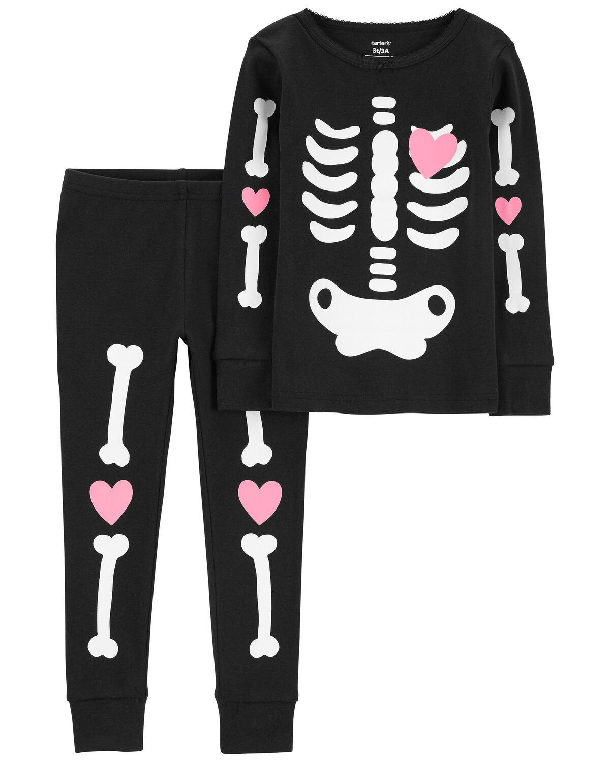 Black Toddler 2-Piece Glow Halloween 100% Snug Fit Cotton Pajamas | carters.com | Carter's