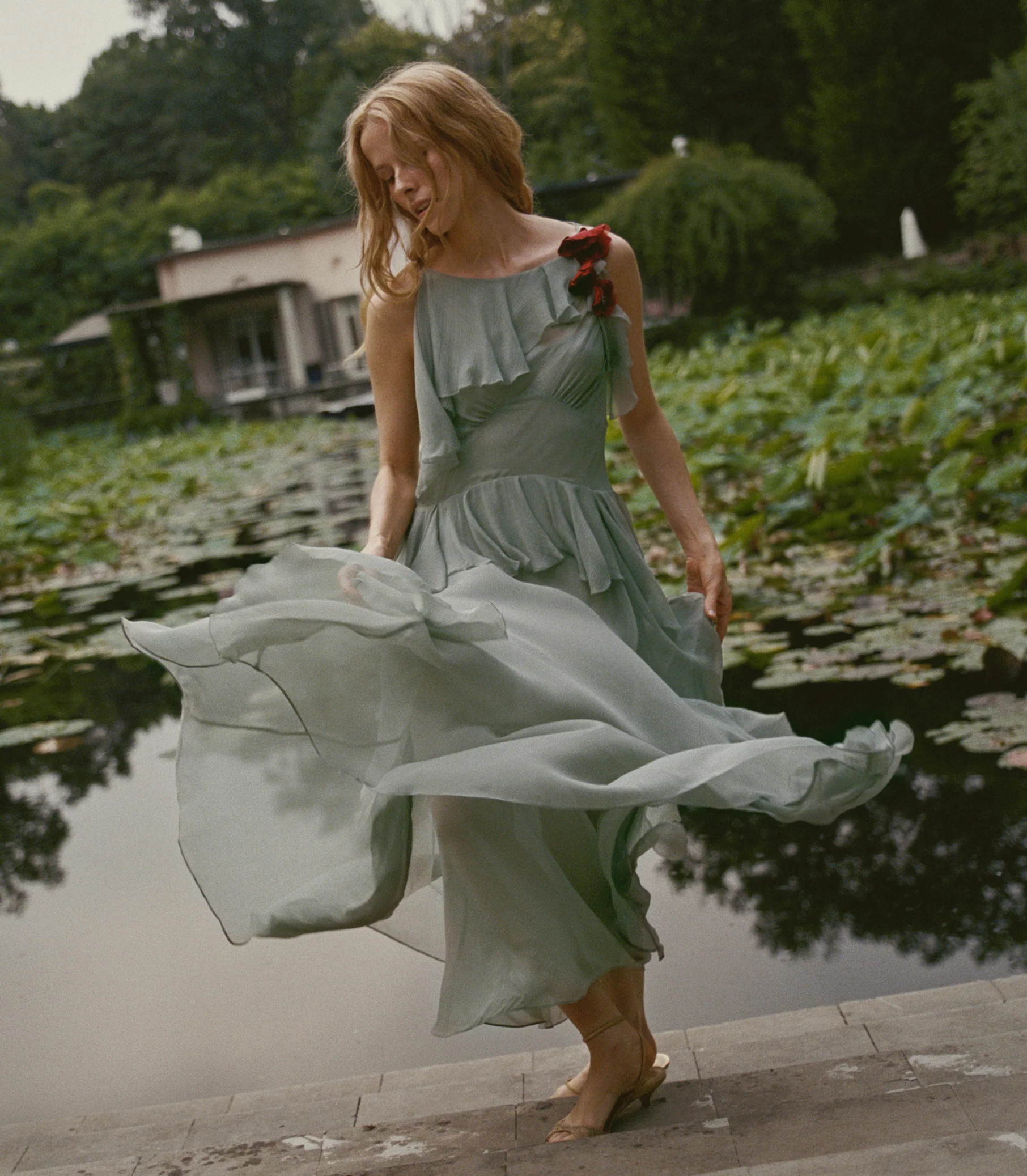 NELIDA DRESS -- GREEN JASPER | DOEN