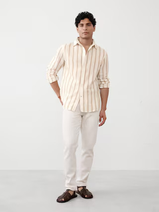 Slim Linen-Blend Shirt | Banana Republic Factory