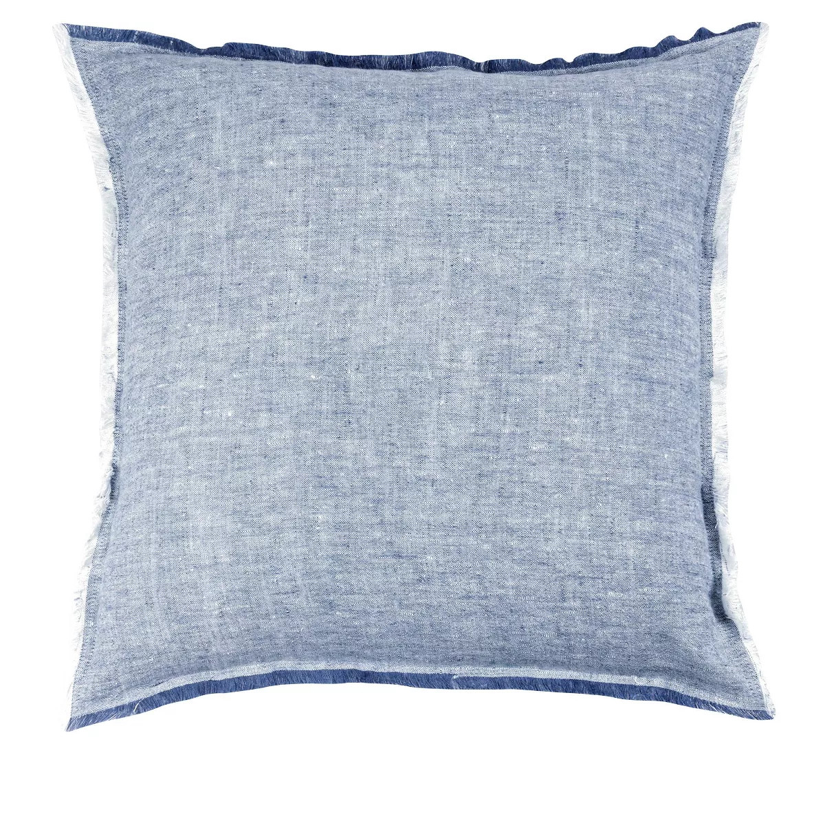 Chambray Blue Fringe Blue Linen Pillows 26" x 26" Pillow Cover Only | Target