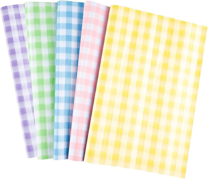 NEBURORA 60 Sheets Buffalo Plaid Tissue Paper Multicolor Checked Gift Wrapping Paper Decorative A... | Amazon (US)