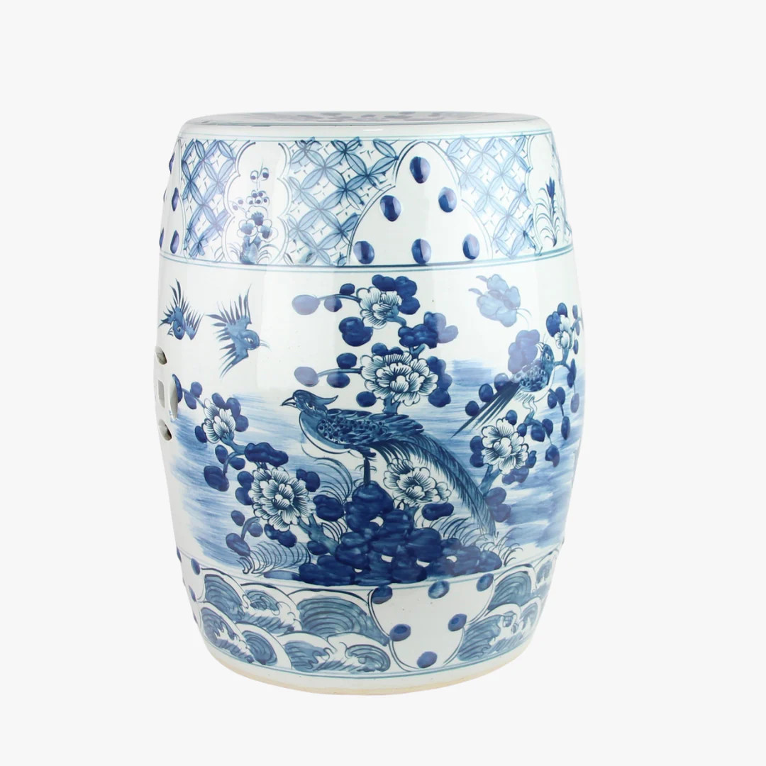 Flowering Branch and Bird Garden Stool | Dear Keaton