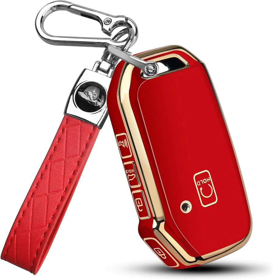 QBUC for KIA Key Fob Cover Case with Keychain(Red) | Amazon (US)