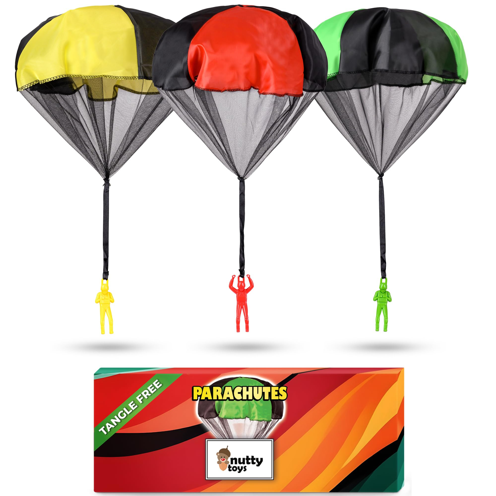 nutty toys Parachute Toys for Kids - Tangle Free Outdoor Flying Parachute Men, Top Indoor & Outsi... | Amazon (US)